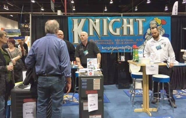 Knight booth at the Calgary Home Show 2016