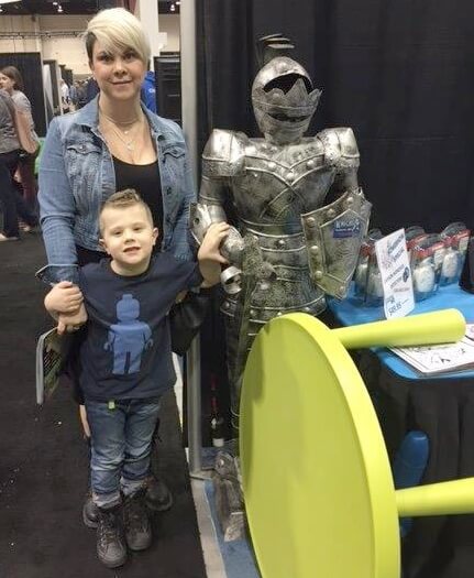 kid and suit of armour