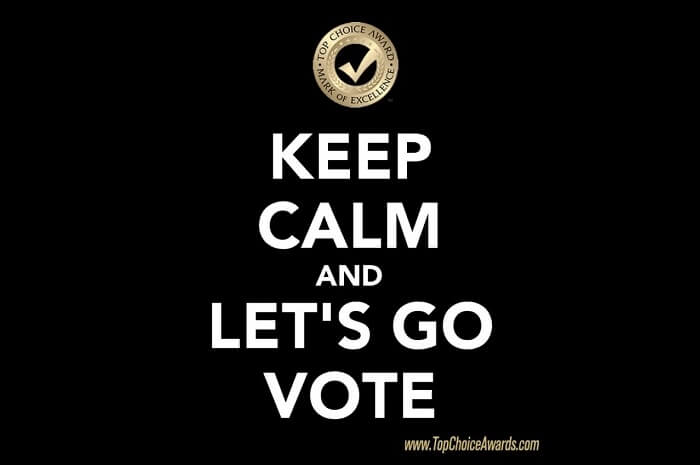 Top Choice awards: Keep Calm and Let's Go Vote