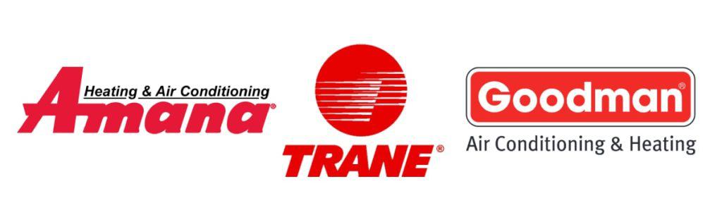 Amana, Trane and Goodman Air Conditioning Logos