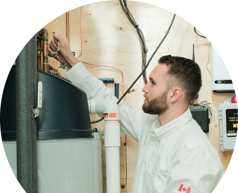 Knight water heater specialist adjusts piping on a large residential unit during a repair service, with exposed wood paneling and mounted utility components in the background. Knight water heater specialist adjusts piping on a large residential unit during a repair service, with exposed wood paneling and mounted utility components in the background.